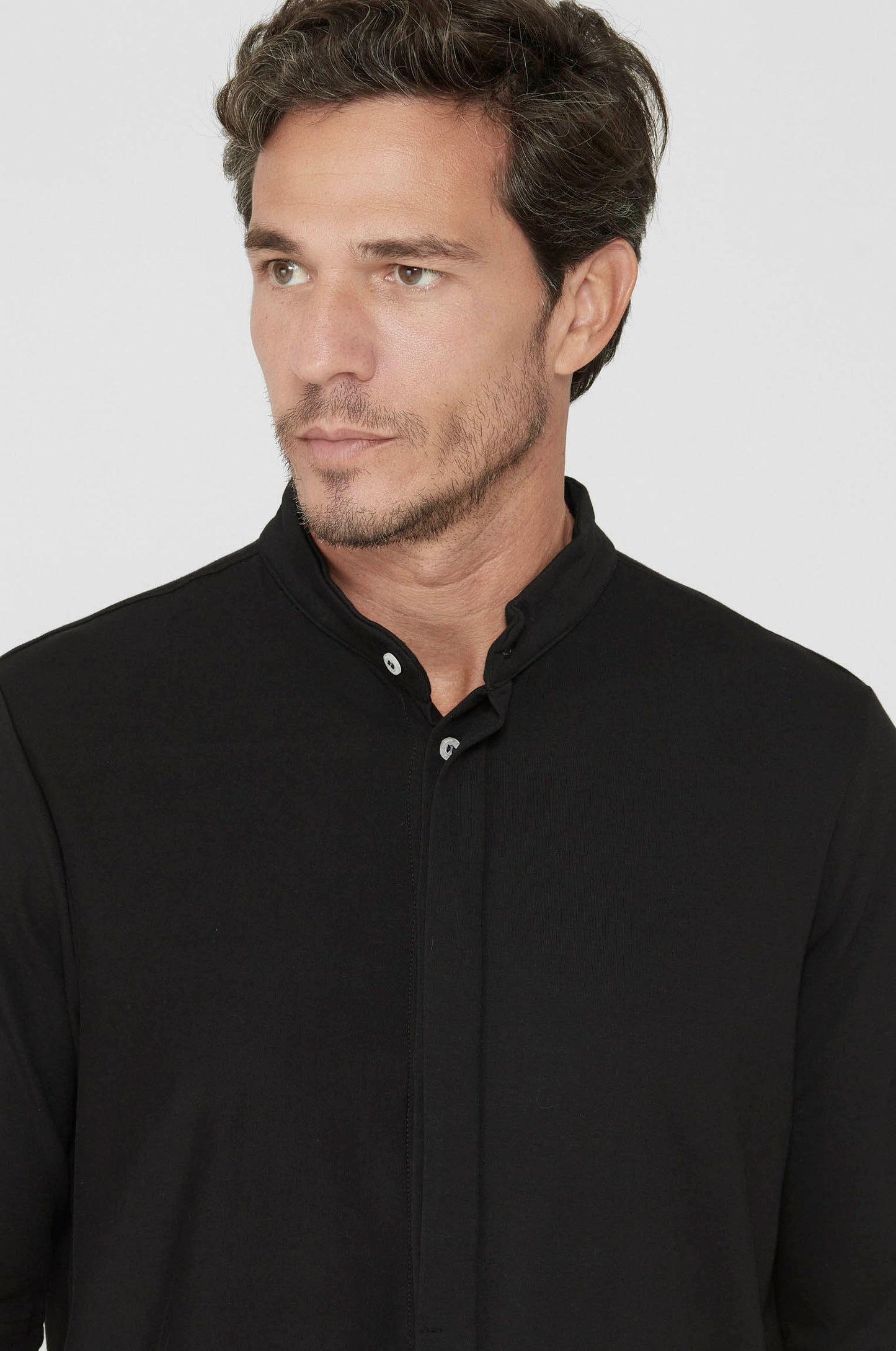 Bossa Short Shirt in Black Mesh