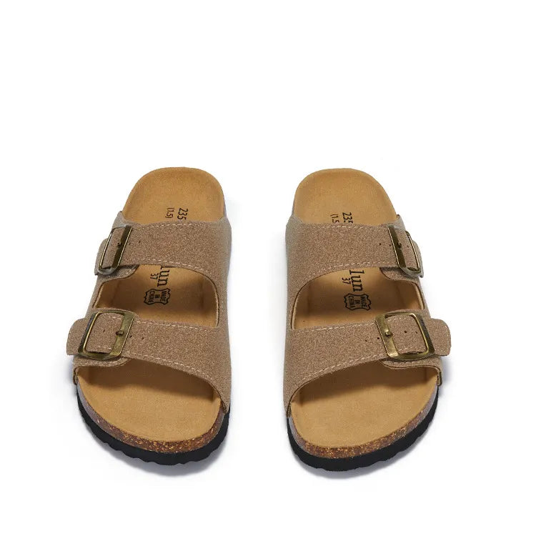 Sinplo Button-Up Cardigan Birken Sandal