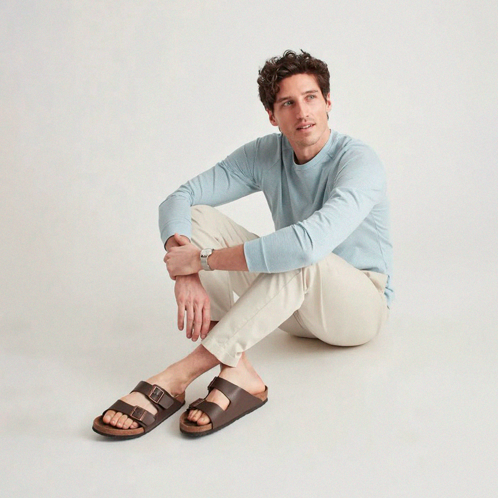 Sinplo Button-Up Cardigan Birken Sandal